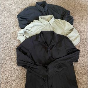 Lululemon bundle of 3, Mens long sleeve stretch button down. Commission, etc.